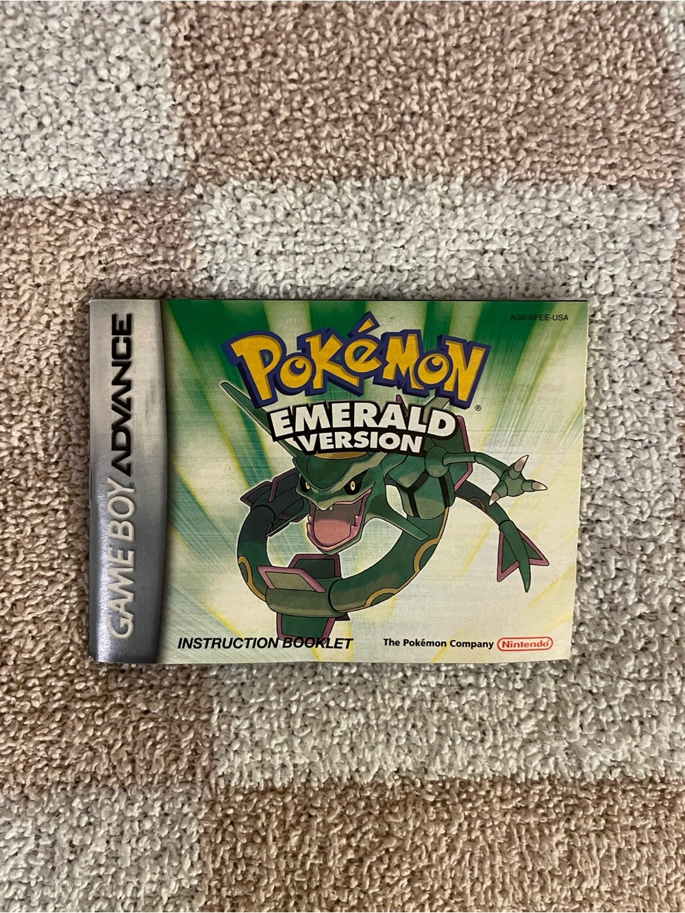 Gameboy Pokémon Emerald version instruction booklet manual